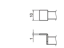 HAKKO Replacement Hot Tweezer Tips A1381, Tip for the FX-888DX / FX-8804, 950 SMD